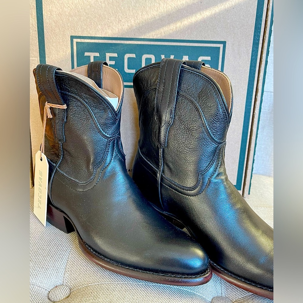 Tecovas The Penny Cowboy Boots, Midnight Black, Size 8, in Original Box (NWT).